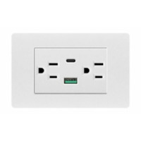 Bandes d'alimentation de haute qualité pour prise électrique fiable Double 2 pôles PC matériel prise de commutateur mural blanc