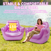 Canapé gonflable avec pompe intégrée, multifonctionnel, durable, pour l'extérieur, chaise gonflable individuelle auto-gonflante, canapé gonflable en PVC écologique