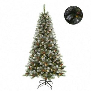 Best Selling High Quality <b>Standing</b> 210cm Pink Flocking PVC Christmas <b>Tree</b> Home Decor - Product Image 4
