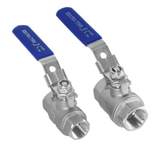 บอลวาล์ว 1/2 นิ้ว เกลียว NPT แบบ 2 ชิ้น พร้อมมือจับล็อค สำหรับงานประปา - Product Image 1