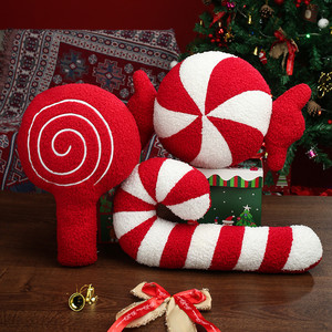 M Plush Christmas Candy Decorative <b>Throw</b> <b>Pillow</b> Set Newest Design Novelty <b>Pillow</b> Cushion for Home Office Decoration - Product Image 1