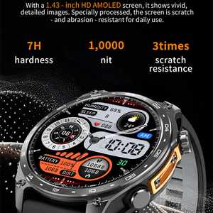 Reloj Inteligente Redondo Amoled HD300 Pro con GPS, Mapa Fuera de Línea, Linterna, 4GB de Almacenamiento, Resistente al Agua 3ATM, Reloj Deportivo para Hombres - Product Image 3
