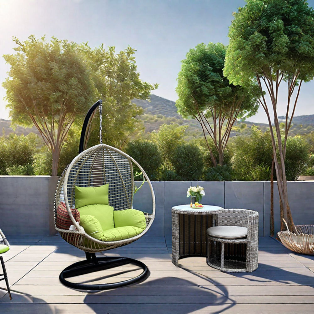 New Modern Style Outdoor Swing Chair Rattan Garden Swing