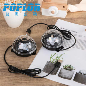 Poplor Usb Crystal Magic <b>Ball</b> <b>Led</b> Light Rgb Color Changing Music Lamp With Sensor Switch For Party Atmosphere - Product Image 2