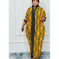 Nouvelle Robe Longue Africaine Musulmane Printemps/Été 2026, Imprimée avec Strass, Grande Taille, Décontractée, en Polyester, Vente en Gros