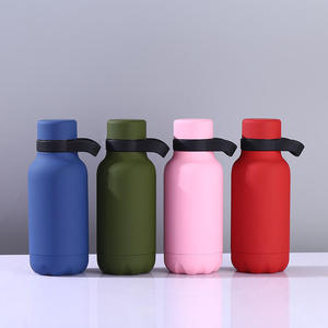 350ml Doppelwandige 304 Edelstahl-Whiskyflasche mit Gummilackierung, Wiederverwendbare Flasche mit Verschluss-Versiegelungsmaschine - Product Image 1