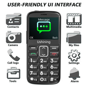 Téléphone <span class=keywords><strong>portable</strong></span> 4G pour seniors, simple SIM, grande batterie 1000-1499 mAh, appareil photo, radio FM, bouton SOS, prise en charge de 7 langues, station de charge pour personnes âgées - Product Image 3