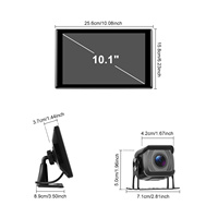 Moniteur de voiture Podofo 10.1 "IPS 4K et Mini TV écran LCD connecté par USB avec entrée vidéo RVB 4 canaux affichage d'ordinateur de sécurité