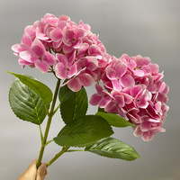 Flor de Hortensia Artificial de Tacto Real en Varios Colores, Material de Látex para Decoración de Bodas, Tallo de Seda Sintética Realista