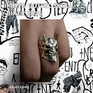 Anneau de crâne de colère d'horreur pour hommes Vintage gothique Punk Biker squelette anneau Halloween fête <span class=keywords><strong>bijoux</strong></span> et cadeaux de mariage en alliage - Product Image 2