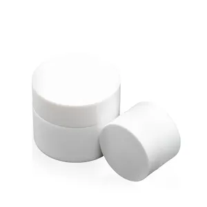 Pot en céramique avec couvercle pour impression de Logo, pot de crème cosmétique en porcelaine blanche opale, pot de 15ml, 20ml, 30ml, 50ml et 100ml