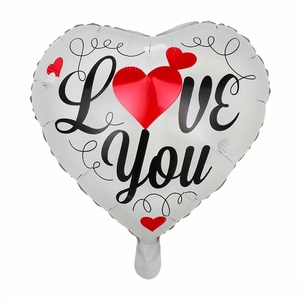 18 pouces Saint Valentin en forme de coeur je t'aime ballons en feuille d'hélium ballons gonflables en mylar pour fête anniversaire de mariage - Product Image 6