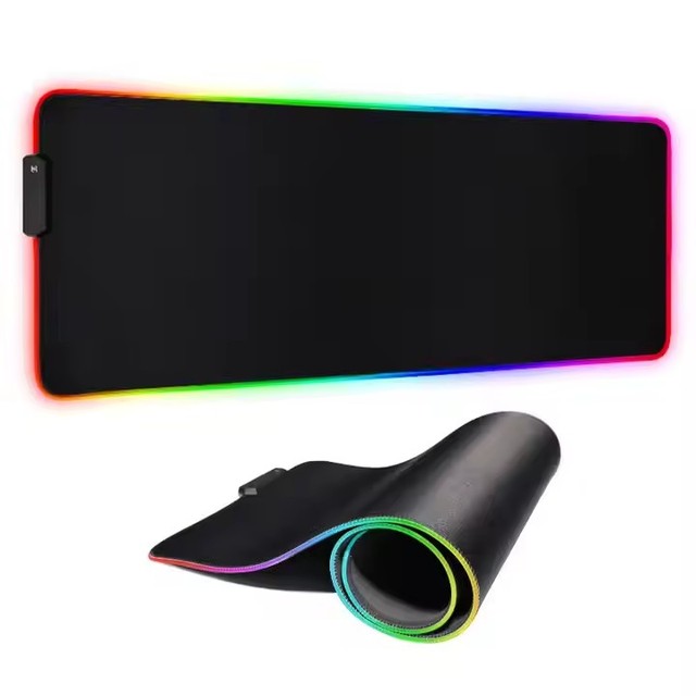 Custom Large RGB Gaming Mousepad with Glowing Keyboard LED Rubber Leather Mousepad