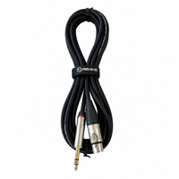 Câble de microphone XLR mâle-femelle OEM CH-R015 en tweed avec blindage spiralé, gaine en PVC et conducteur en cuivre sans oxygène