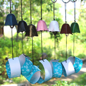 Campanas de hierro estilo japonés, campanillas de viento de metal fundido del sur, flor pentagonal, regalos de templo, colgantes, adornos, retro - Product Image 2