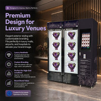 Distributeur automatique de fleurs fraîches à performance stable avec accepteur de pièces, 24h/24, 8 portes, Blumenautomaten
