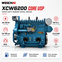 Moteur diesel marin SCDC Weichai XCW6200ZC 600 kW 1000 tr/min Tier II, alternative au Yanmar 6EY18ALW pour bateaux de travail et remorqueurs
