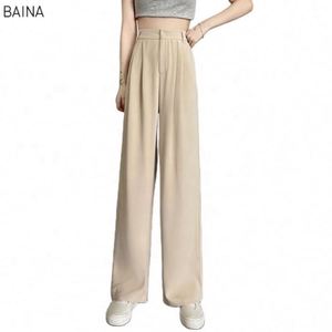Pantalon ample taille haute décontracté d'été pour femme, coupe large et fluide, effet amincissant - Product Image 6