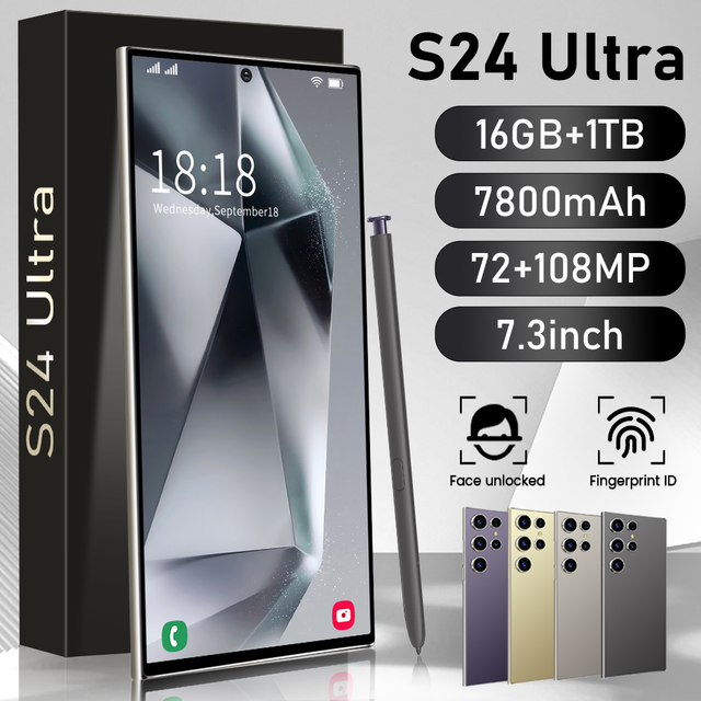 New Mobile Phone 4g/5g Universal Android Smartphone S24ultra 7.3 Inch Screen Mobile Phones Dual SIM Card Cheapest Smartphone
