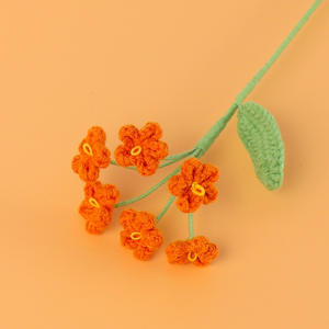 Ganchillo hecho a mano Forget <span class=keywords><strong>Me</strong></span> Not Flores de punto Lana hecha a mano Tejer flores de ganchillo para decoración del hogar - Product Image 5