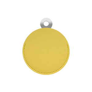Specchietti Compatto per il Trucco in Pelle PU, Regalo in Vari Colori: Giallo Limone, Rosa Ciliegio, Grigio Tenue - Product Image 2