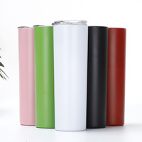 Logo personnalisé 20oz gobelet maigre en acier inoxydable à double paroi avec paille colorée applicable pour l'eau bouillante