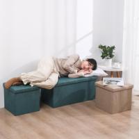 Banco Otomano de Almacenamiento para Dormitorio de 76*38*38 cm, Ideal para Guardar Mantas y Almohadas, Mueble para Sala de Estar