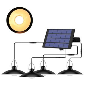 Lámpara Colgante Solar Moderna de 20 LED con 4 Cabezas, Cable de 3 Metros, Impermeable, <span class=keywords><strong>para</strong></span> Interiores y Exteriores, Decoración <span class=keywords><strong>para</strong></span> Porche, Jardín o <span class=keywords><strong>Cobertizo</strong></span> - Product Image 1