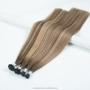 Extensiones de Cabello I-Tip, Cabello Humano Virgen Ruso de Doble Trama, Extensiones de Cabello Humano con Punta Micro K y Queratina - Product Image 3