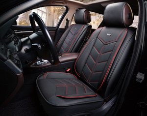 Cuscino sedile in pelle set completo per auto customizzato coprisedile auto universale 3D coprisedile auto - Product Image 1