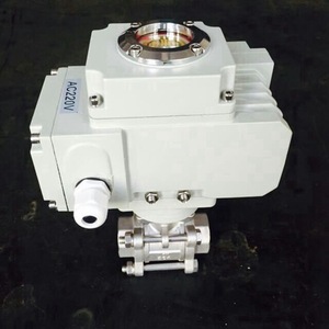 Vanne à boisseau sphérique électrique Qianjin DN65 en acier inoxydable 304, commande à distance AC220V pour l'exploitation minière et la métallurgie - Product Image 1