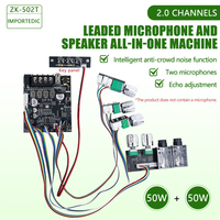 Carte d'amplificateur stéréo ZK-502T 50W * 2-Module de haut-parleur audio compatible