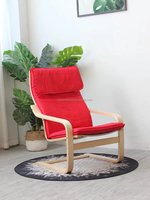 Canapé Fauteuil Moderne en Bois avec Housse Amovible pour Salon, Famille, École, Hôtel, Café, Bar et Restaurant