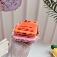 Étui de protection tendance avec fente pour cartes et support, couleur néon brillante, pour iPhone 17 Air 16 E 15 14 13 12 11 Pro X R XS Max 7 8 Plus SE