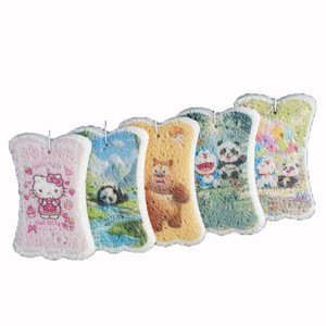 Éponge en pulpe de bois en forme d'os pour la vaisselle, absorbant l'huile, non-adhésif, chiffon de nettoyage pour casseroles et poêles - Product Image 2