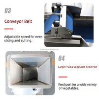 Machine à couper les légumes commerciale 220V, multifonctionnelle, automatique, pour hacher, trancher et couper en dés les pommes de terre, les oignons, les carottes et les radis, pour hôtel