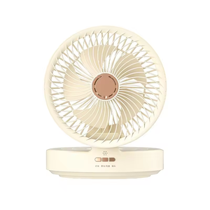 휴대용 가정 야외 작은 테이블 팬 USB 충전식 책상 6 인치 태양 광 팬 Led 빛 - Product Image 2