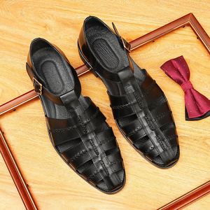 Sandalias Planas Casuales de Verano para Hombre, Sandalias de Senderismo de Primera Calidad, Cuero Vacuno Genuino, Transpirables y Ultracómodas - Product Image 4