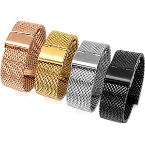 สายนาฬิกาสเตนเลสสตีล18 20 22 24มม.,สาย <span class=keywords><strong>Milanese</strong></span> 1.0มม. แบบถอดง่าย - Product Image 2