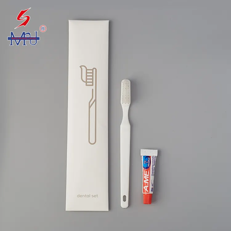 Одноразовые принадлежности для отеля, стоматологический набор, зубная щетка для отеля с зубной пастой