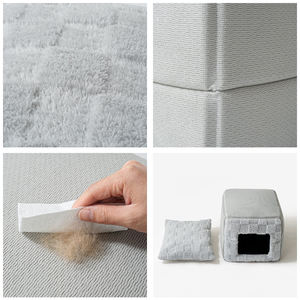 Warme kattenbed, bestseller, 2-<span class=keywords><strong>in</strong></span>-1 grijsbruin, kwaliteit, nieuw huisdierbed, bank, honden- en kattenbed - Product Image 4