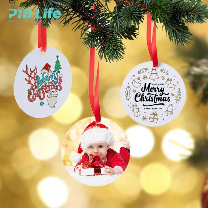 pyd-life-rts-both-sides-printable-3-inch-round-aluminum-christmas-sublimation-custom-metal-ornaments-with