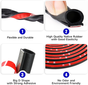 <span class=keywords><strong>Burlete</strong></span> de Goma <span class=keywords><strong>para</strong></span> Automóviles, Forma de D, B, P, Z, Aislamiento Acústico, Insonorización, Tira de Sellado <span class=keywords><strong>para</strong></span> Puertas de Automóviles - Product Image 3