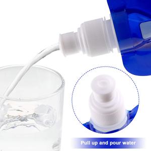 Low MOQ Custom Logo 450ML Reusable Drinking Water <b>Container</b> Bags No-leak Doypack Collapsible Water Bottles With Nozzle and Clip - Product Image 3