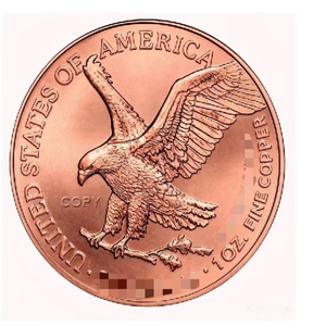 Pièce de monnaie commémorative en cuivre coloré de 1 oz, Médaille d'art vintage Liberty Relief, Édition limitée 2026, Cadeau de collection pour les amateurs de pièces de monnaie - Product Image 2