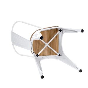 בציר תעשייתי זול עיצוב פשוט stackable מסעדה קפה <span class=keywords><strong>chaise</strong></span> עץ אוכל cadeira <span class=keywords><strong>tolix</strong></span> כיסא עם עץ - Product Image 3