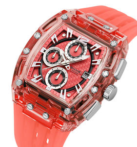 Reloj de Cuarzo para Hombre, Resistente al Agua, Caja Cuadrada de Silicona, Esfera con Diseño Elegante, Reloj de Pulsera Deportivo de Moda, Cronómetro, Skmei 2606 - Product Image 2