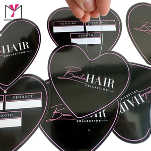 Custom Waterproof PVC Hair Tags Heart-Shaped Hang Tags Sustainable Paper <b>Labels</b> String Style Printed Design - Product Image 5