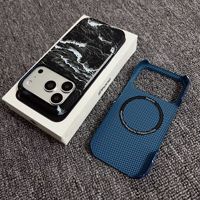 Coque de protection ultra-fine pour iPhone 17 (compatible 16 Pro Max) avec motif animal magnétique, demi-coque, pour iPhone 15