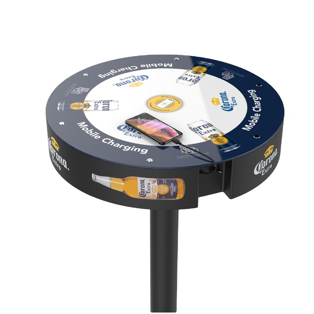 Hot Sell Mobile Phone Charging Station 3 Different Heights RIO 2 Power Charging Table 40cm/75cm/110cm Coffee/Dining/Bar Table